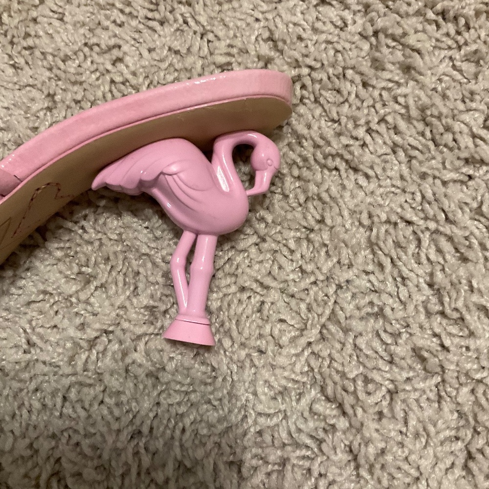 SOPHIA WEBSTER FLO FLAMINGO MID-HEEL PATENT LEATHER MULE. SIZE: 36 EU (6 US). - Picture 4 of 7